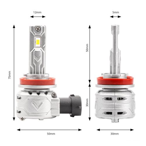 LED fényforrás H8, H9, H11 foglalatú izzó helyére, 7920lm (1 pár)