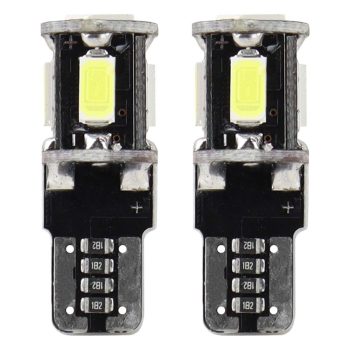 5 db SMD LED T10 foglalattal, CAN BUS kompatibilis, 1 pár