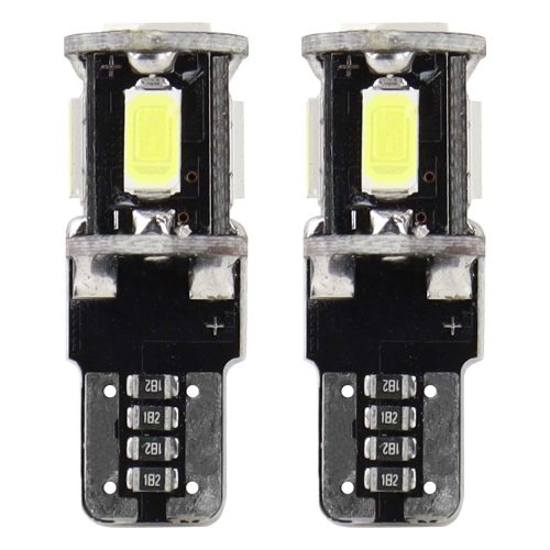 5 db SMD LED T10 foglalattal, CAN BUS kompatibilis, 1 pár